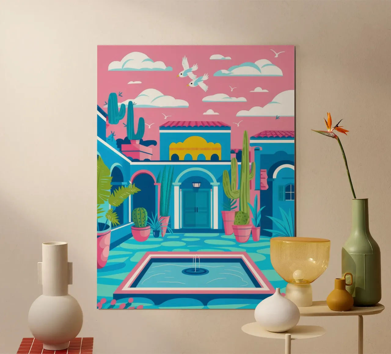 Azure Pool Innenhof Hahnemühle von Muse Artworks