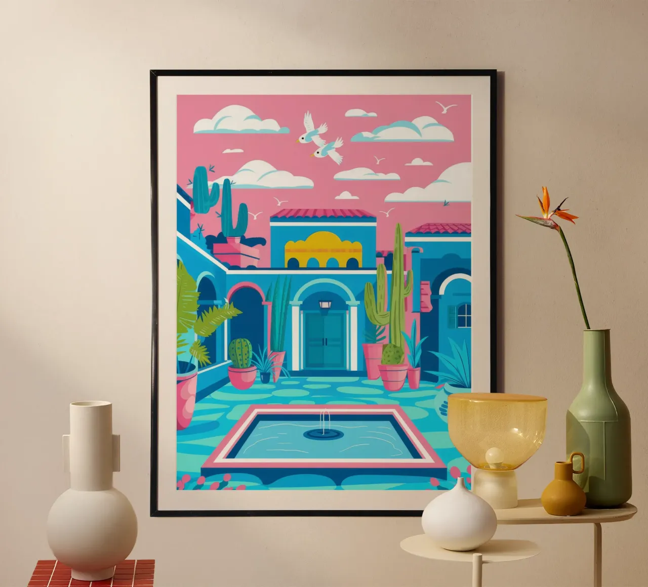 Azure Pool Innenhof Hahnemühle von Muse Artworks