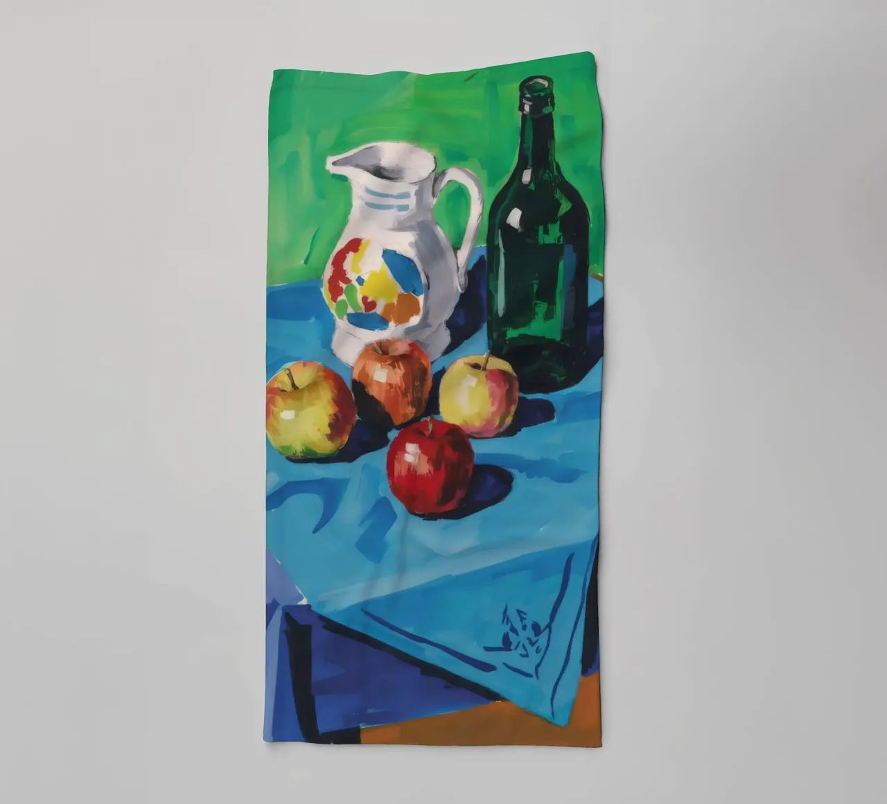Pitcher and Bottle Blue Table towel by Stone Decade