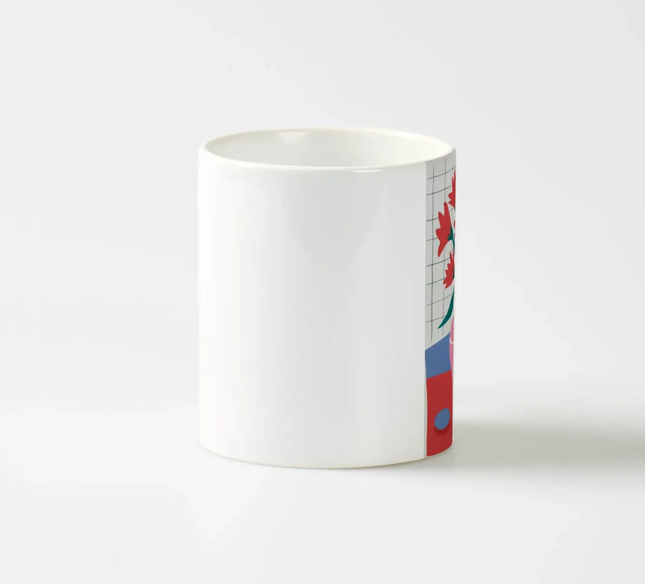 Vaso rosa a griglia tazza in ceramica da Haven Fantasy