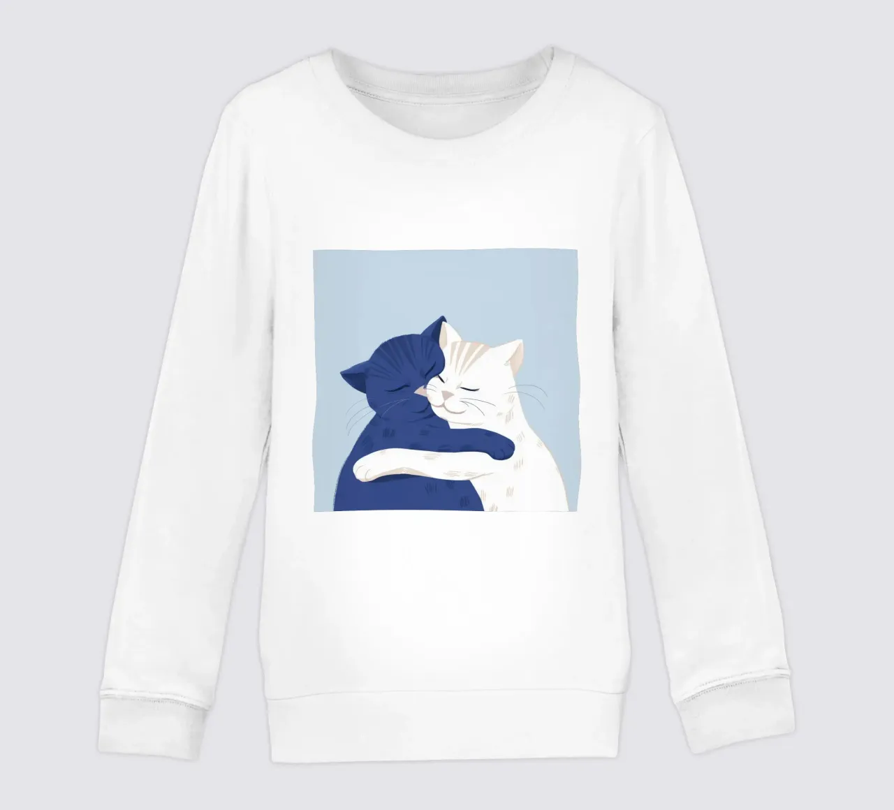 Abbraccio di amicizia felina felpa bambino da Muse Artworks