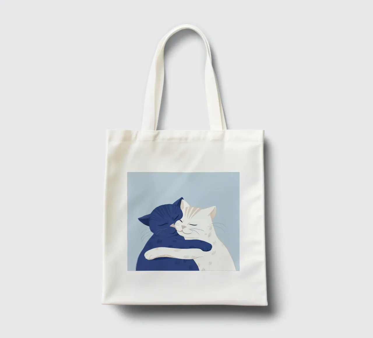 Feline Friendship Hug Jutebeutel von Muse Artworks