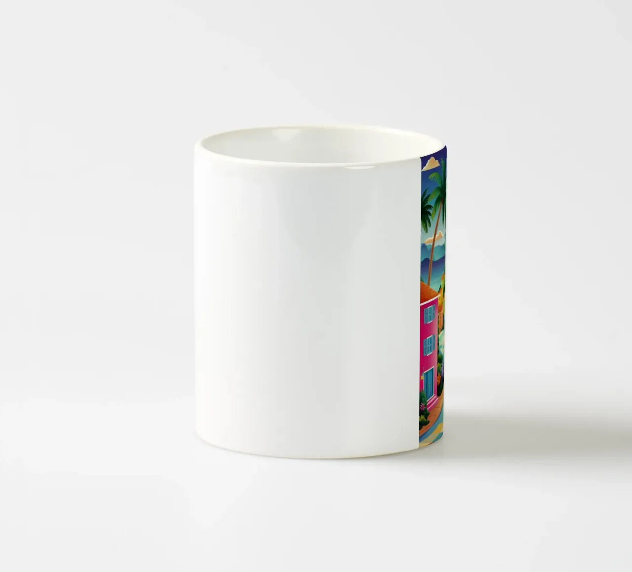 Viaggio colorato in collina tazza in ceramica da FadeAura