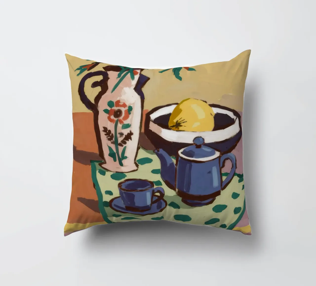 Muted Tones Still Life decorative cushion by Stone Decade