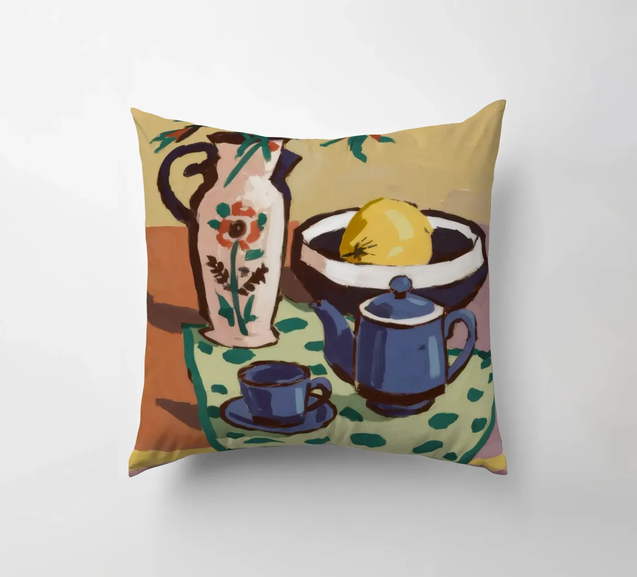 Muted Tones Still Life decorative cushion by Stone Decade