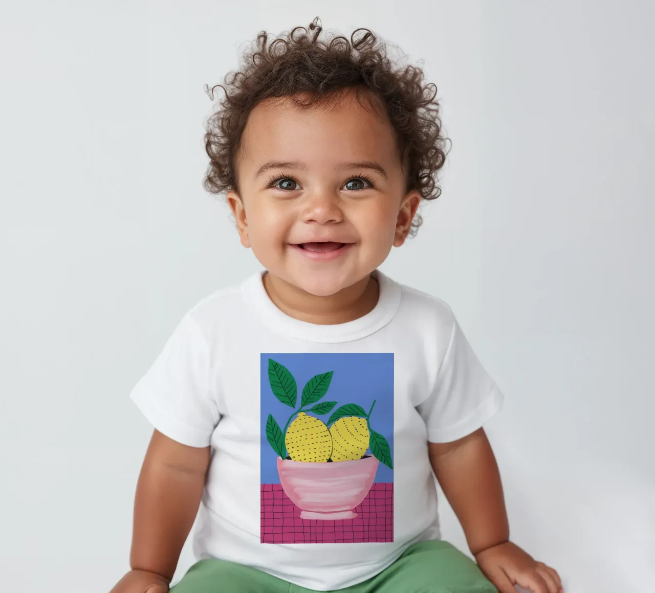 Lemon Bowl Pink baby t-shirt by Haven Fantasy