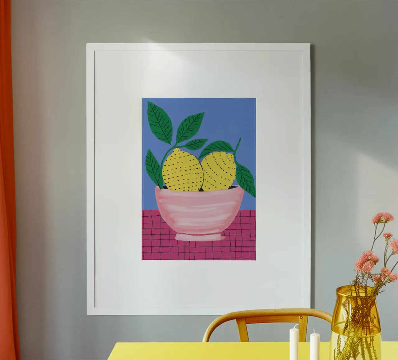 Lemon Bowl Pink poster by Haven Fantasy