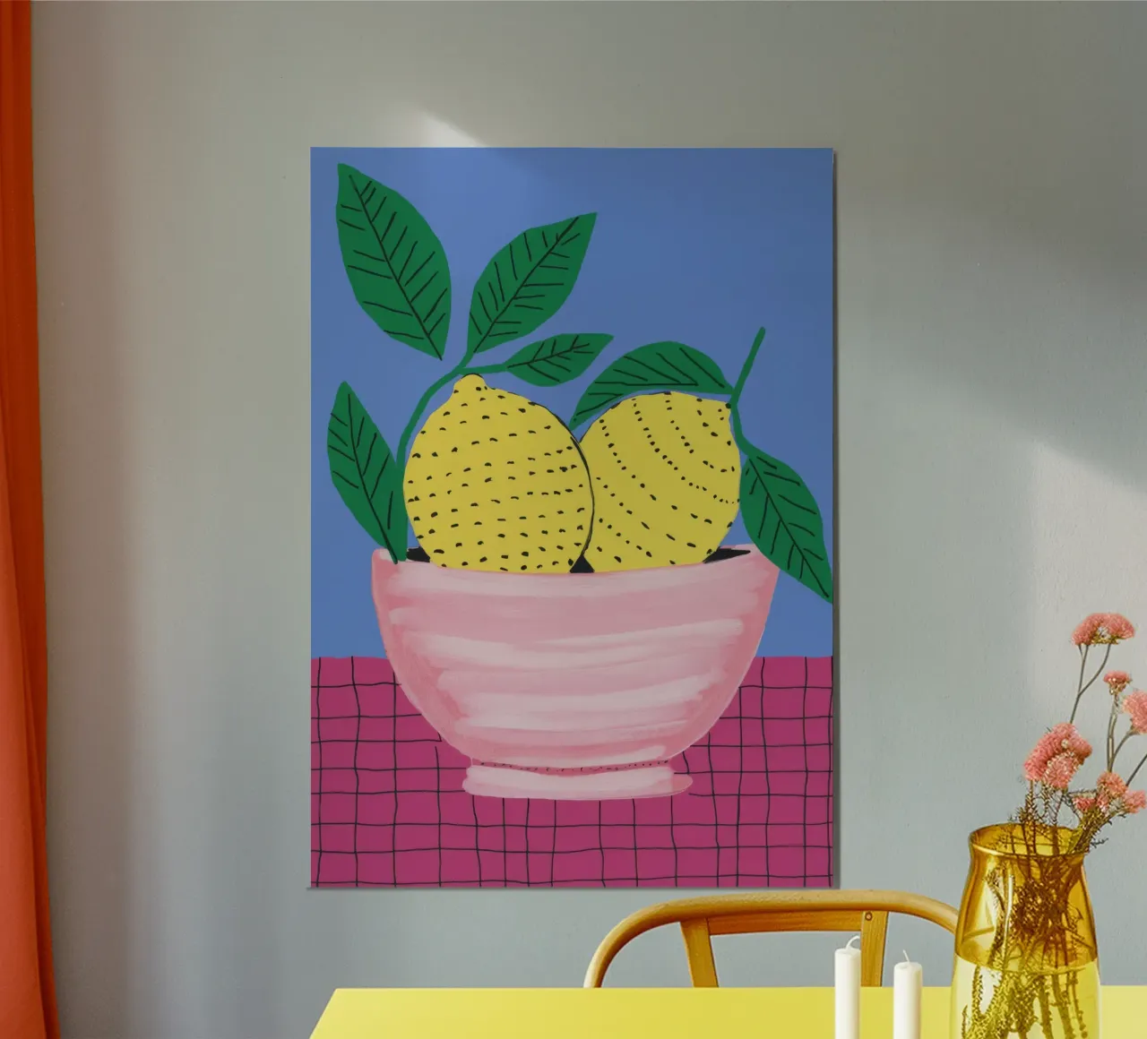 Lemon Bowl Pink poster by Haven Fantasy