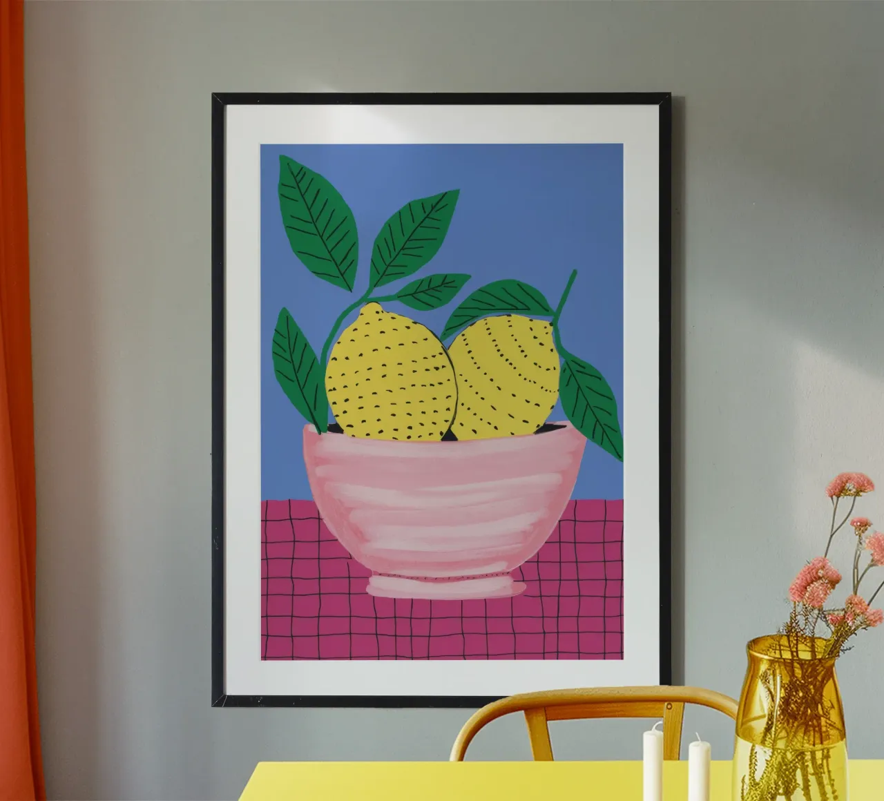 Lemon Bowl Pink poster by Haven Fantasy