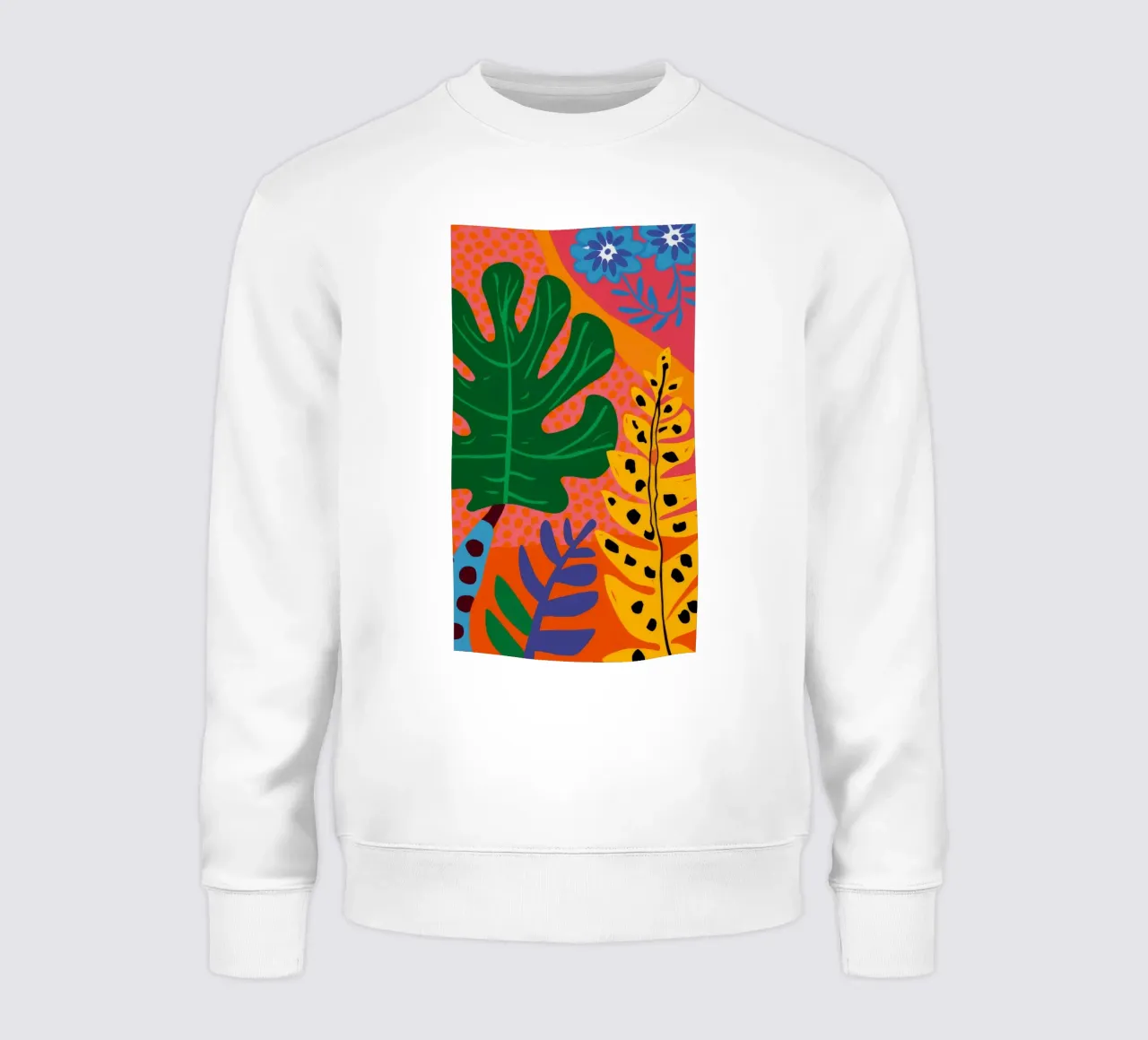 Monstera arancione a strisce felpa da Muse Artworks