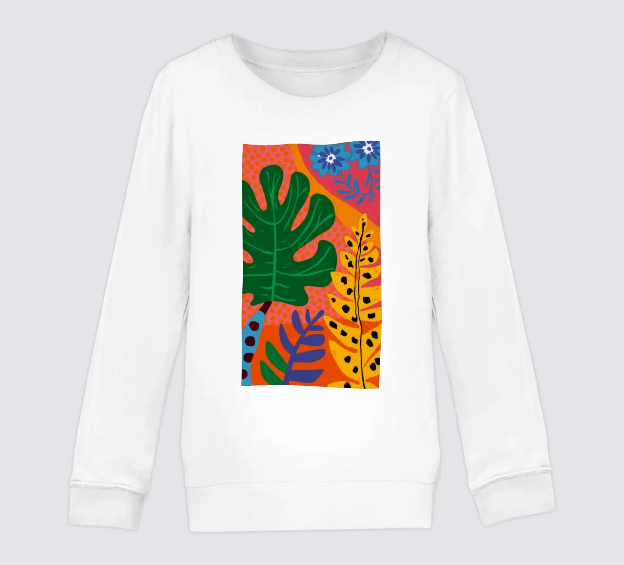 Monstera arancione a strisce felpa bambino da Muse Artworks