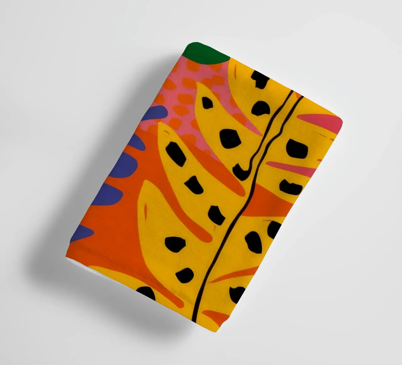 Monstera Orange Stripe towel by Muse Artworks