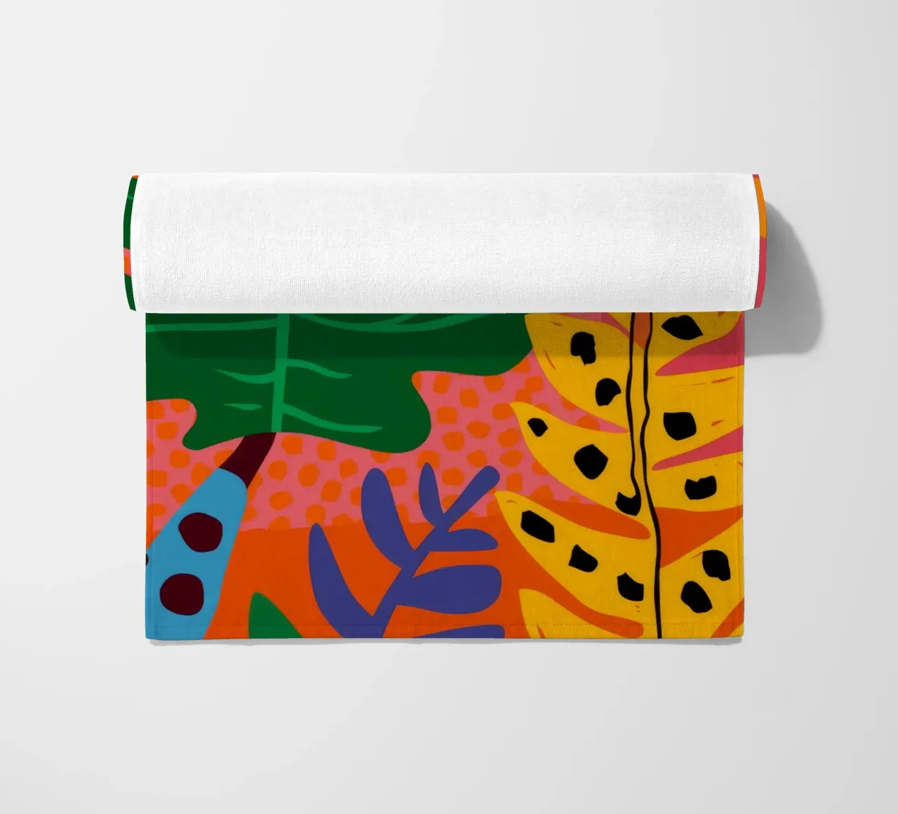Monstera arancione a strisce telo mare da Muse Artworks