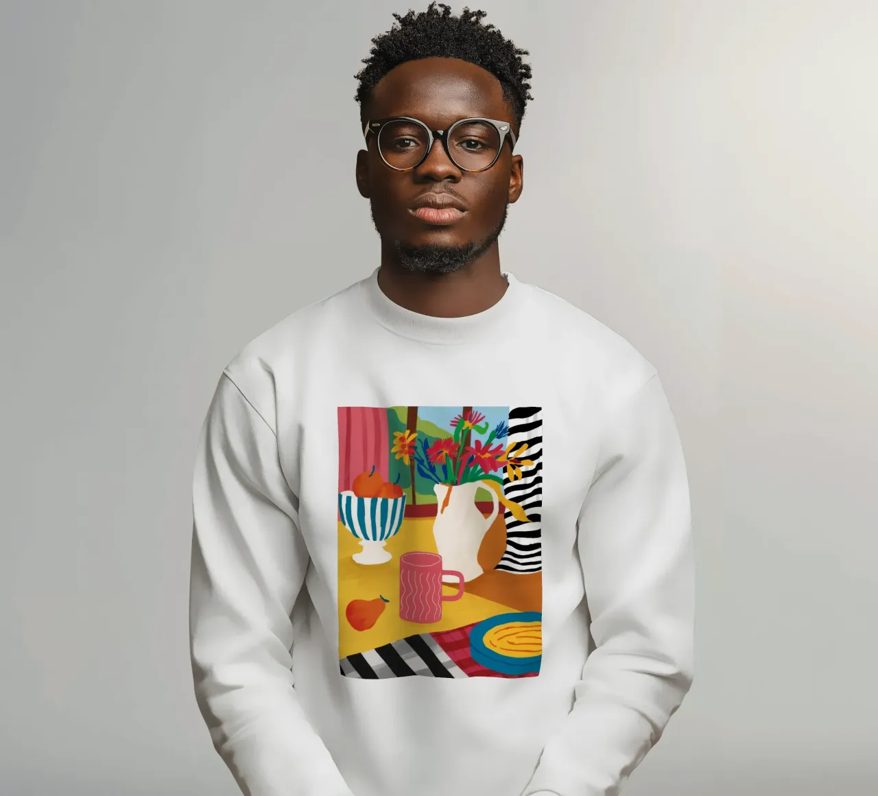 Brocca zebrata Stillness felpa da Muse Artworks