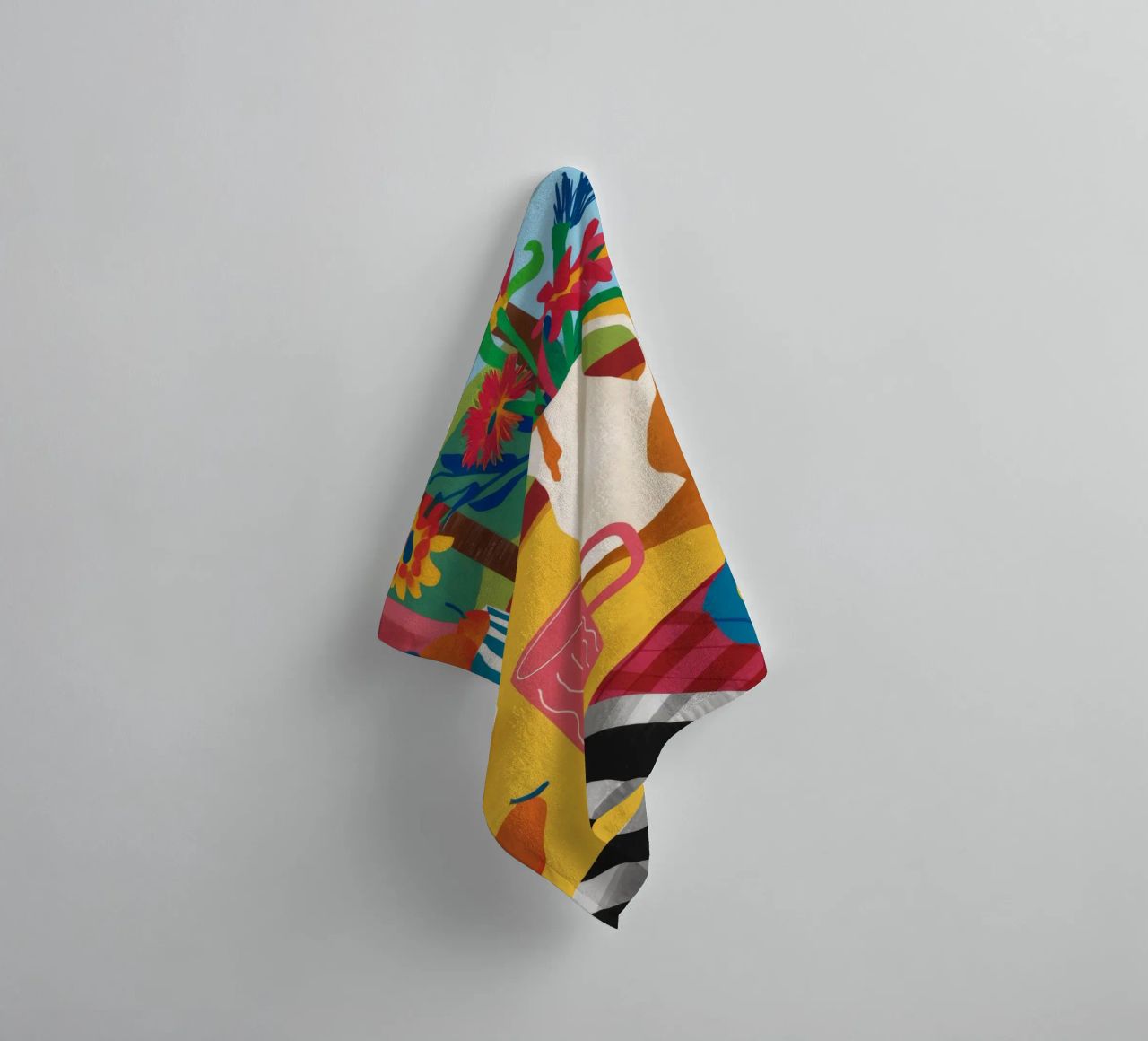 Brocca zebrata Stillness asciugamano da bagno da Muse Artworks