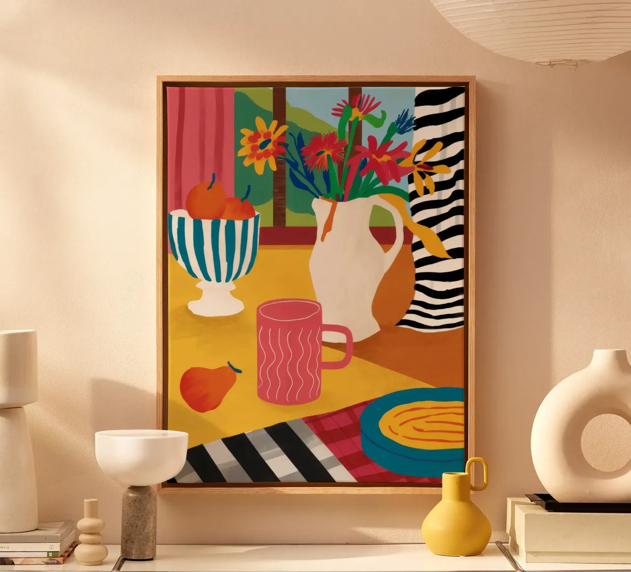 Zebra Pitcher Stillness canvas by Muse Artworks