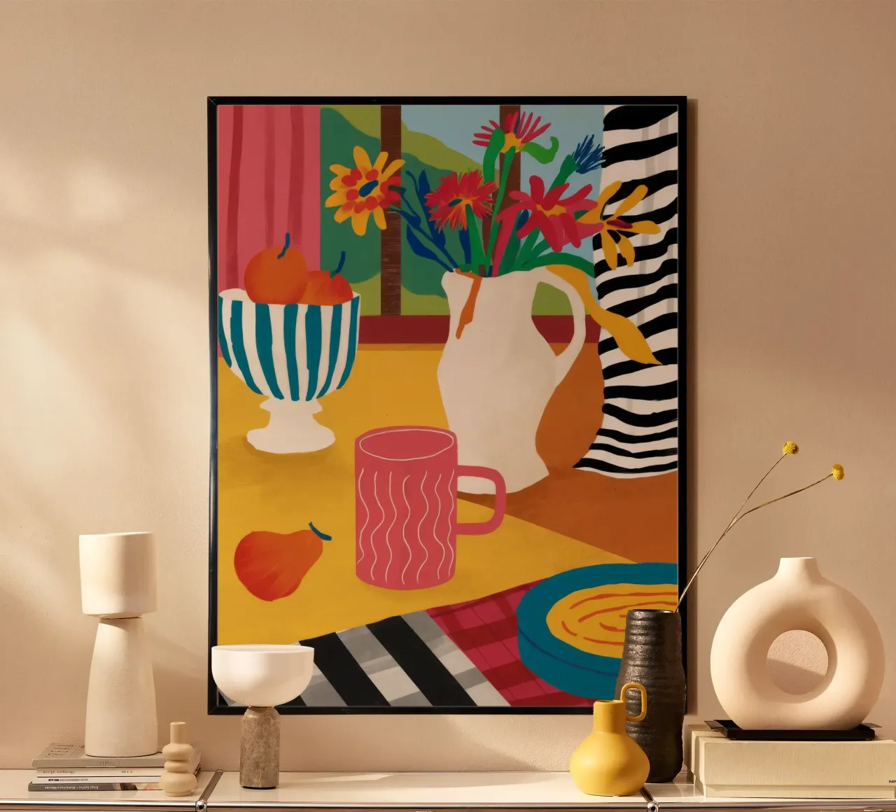 Brocca zebrata Stillness poster da Muse Artworks