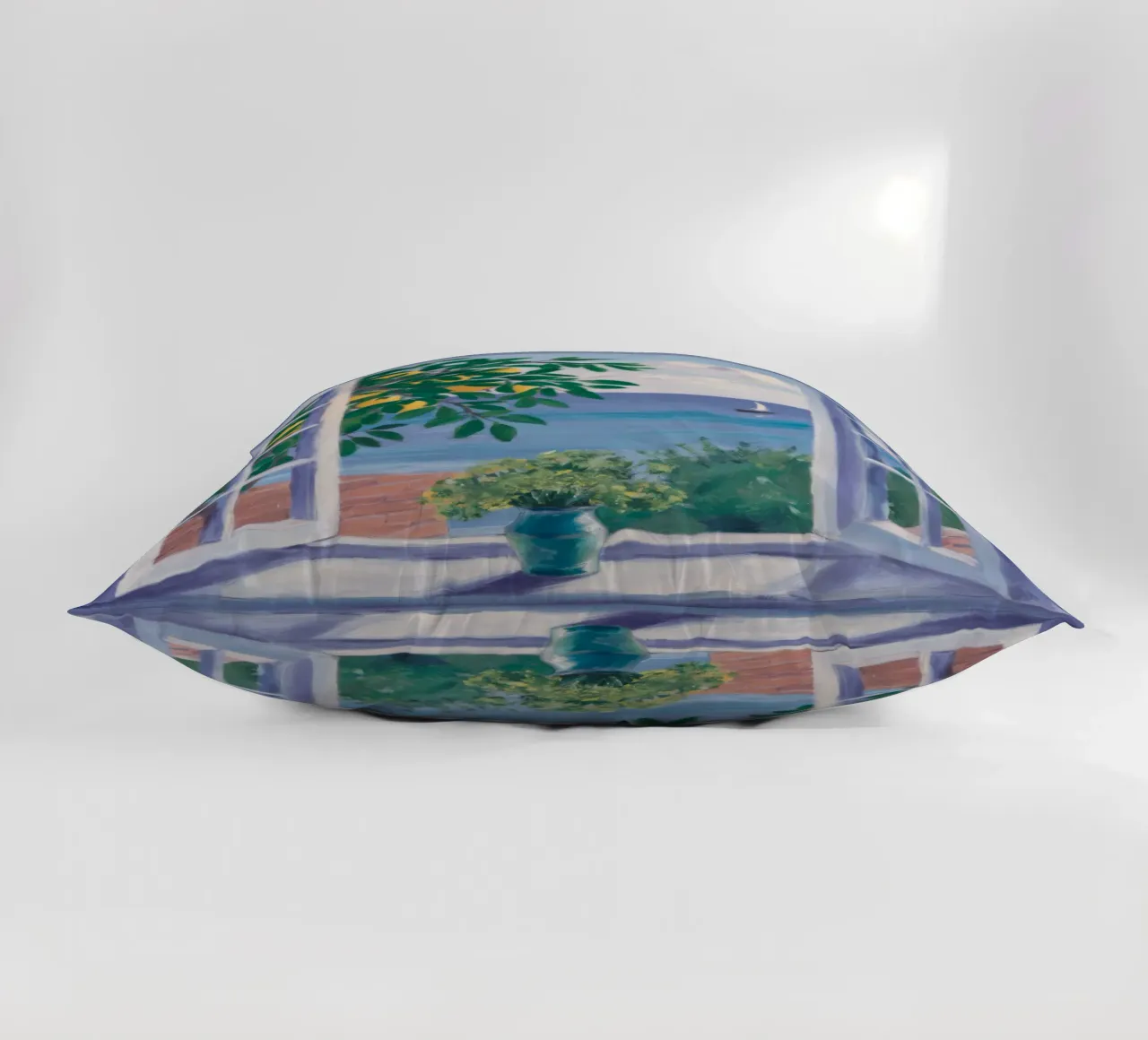 Open Window Seascape decorative cushion by FadeAura