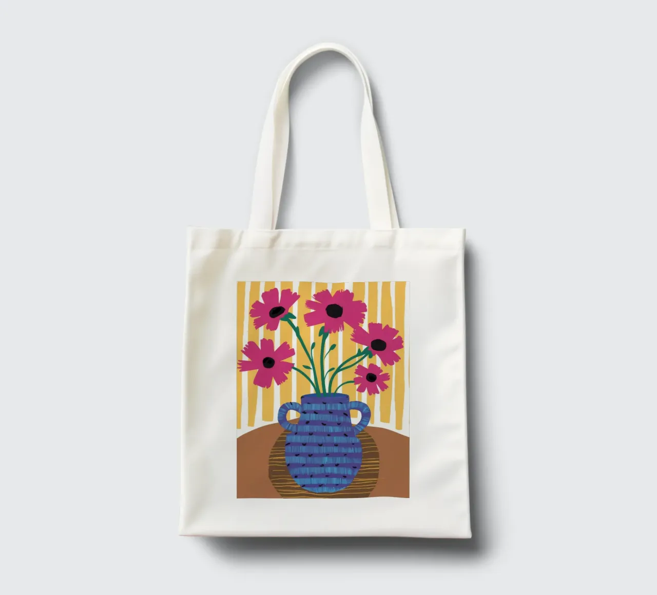 Vaso a puntini blu borsa in juta da Haven Fantasy