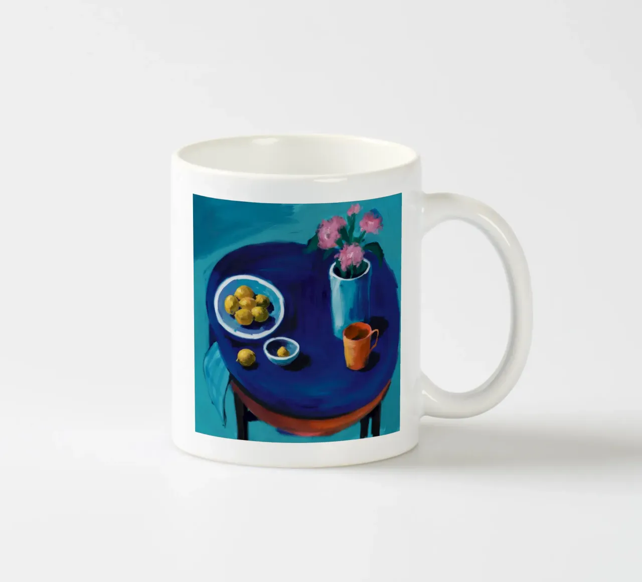 Tazza arancione Blue Table tazza in ceramica da Stone Decade