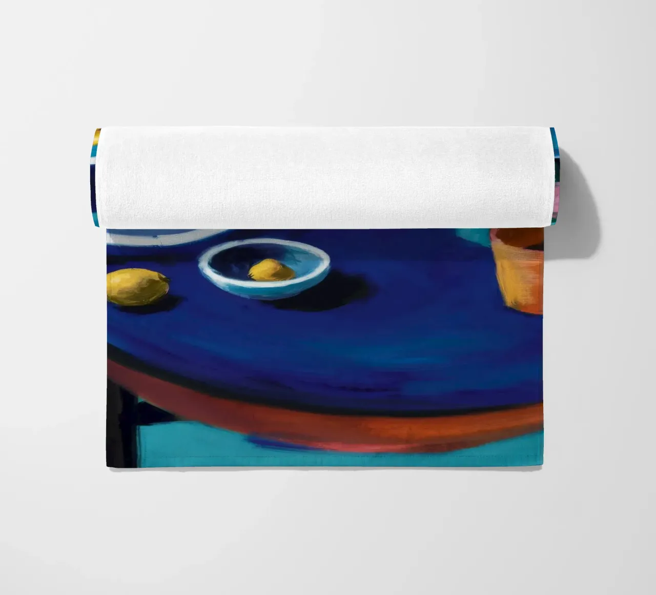 Tazza arancione Blue Table telo mare da Stone Decade