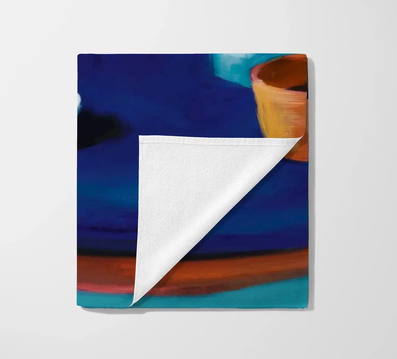 Tazza arancione Blue Table telo mare da Stone Decade