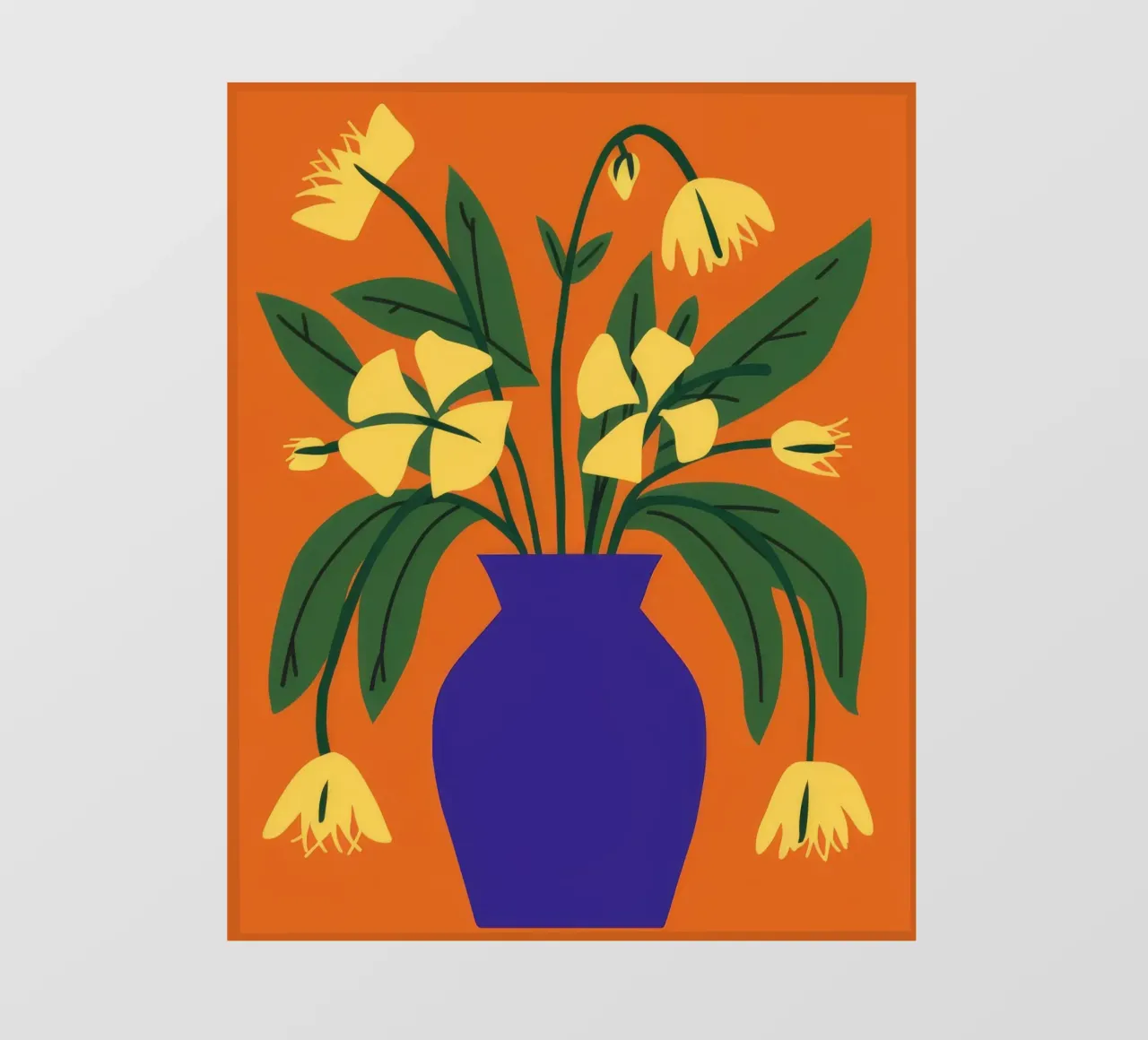 Yellow Tulip Blue Vase photo wallpaper by Haven Fantasy