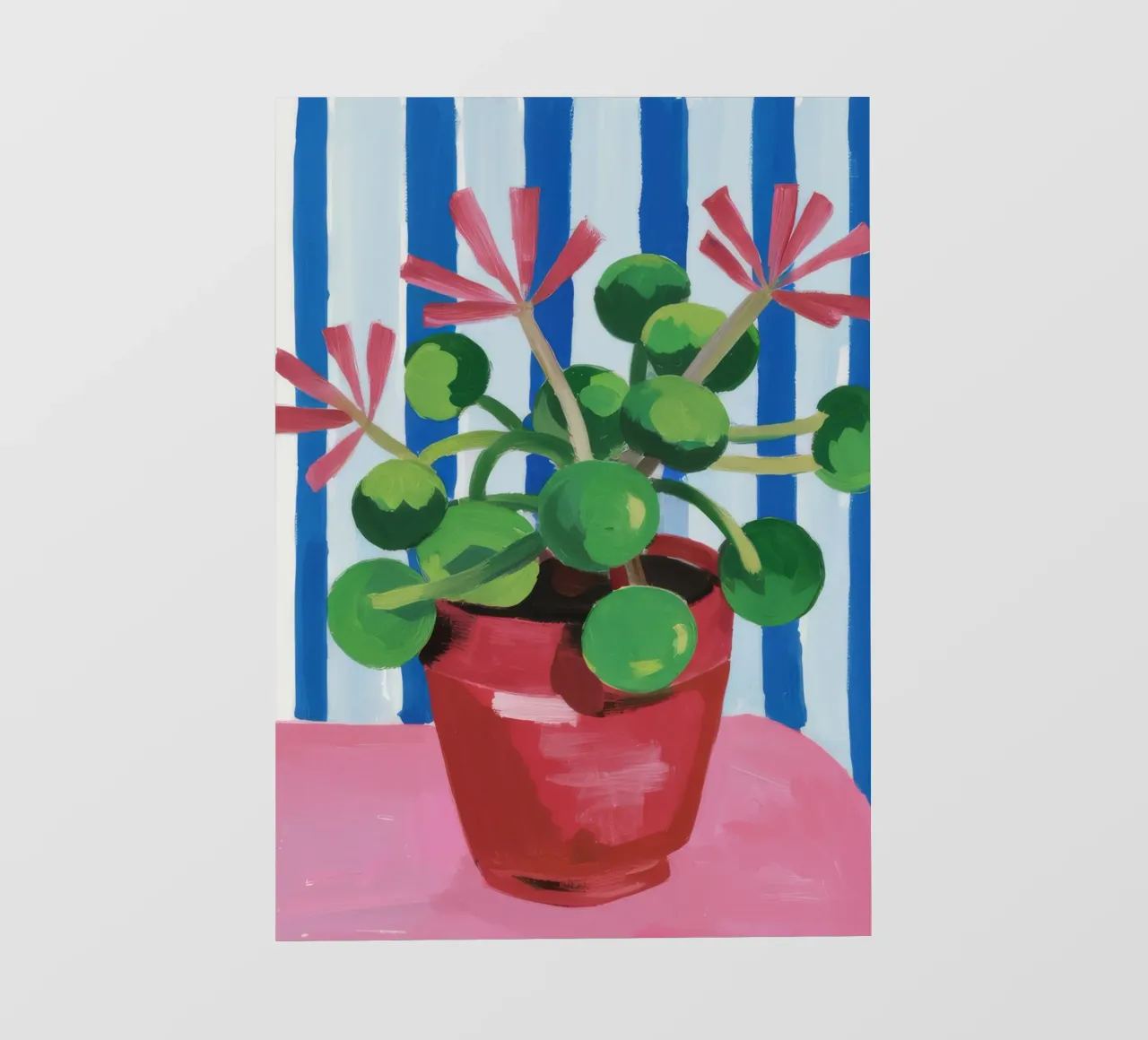 Vaso a strisce Pianta verde telo in pvc da FadeAura
