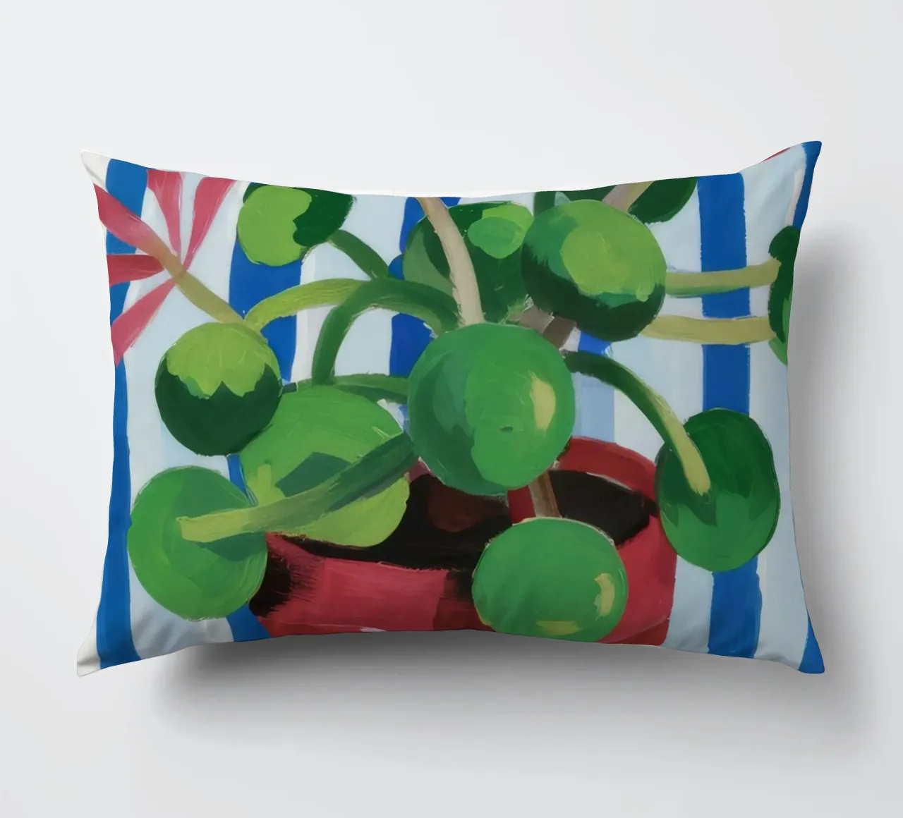 Vaso a strisce Pianta verde cuscino da FadeAura