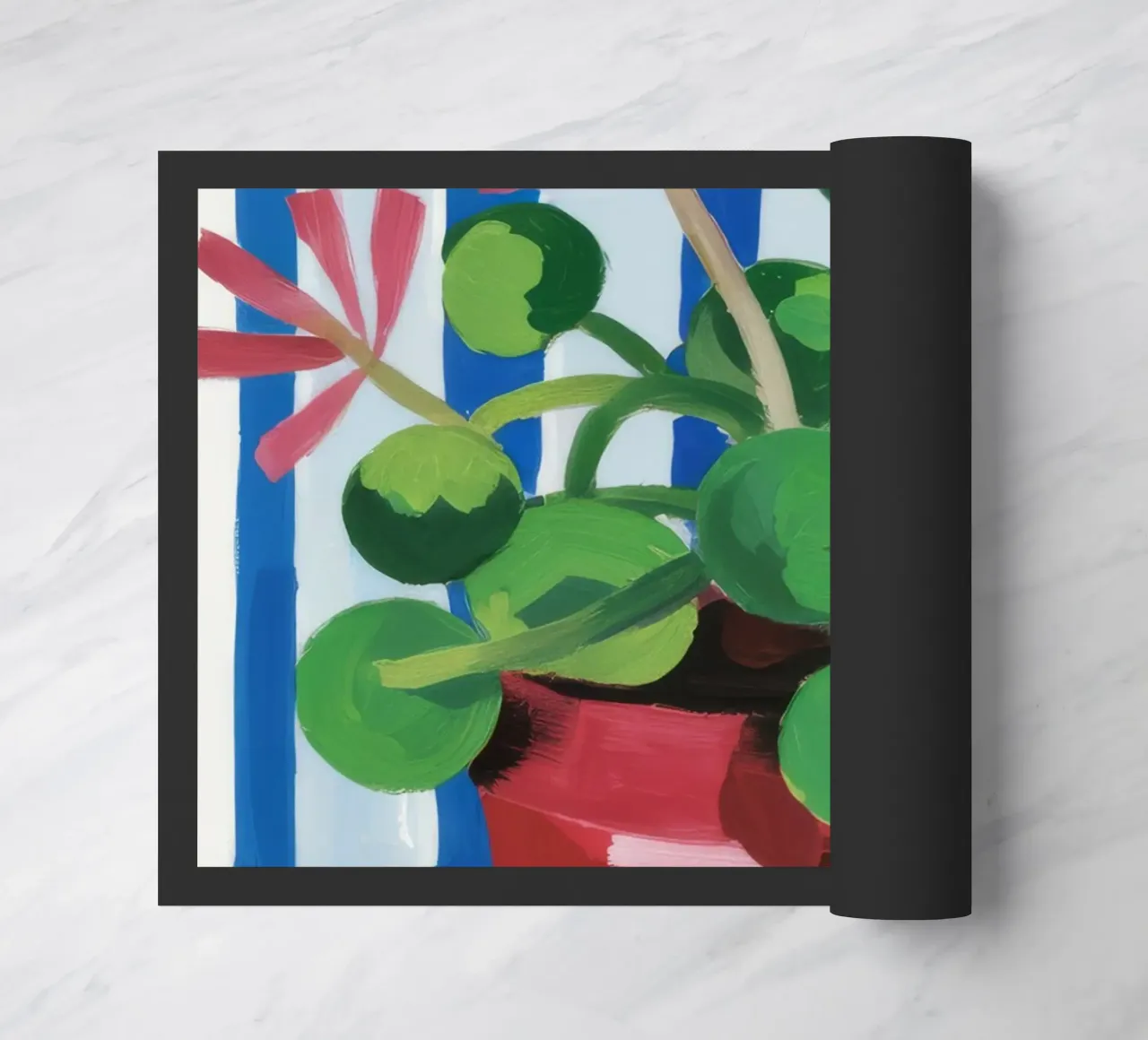 Vaso a strisce Pianta verde zerbino da FadeAura