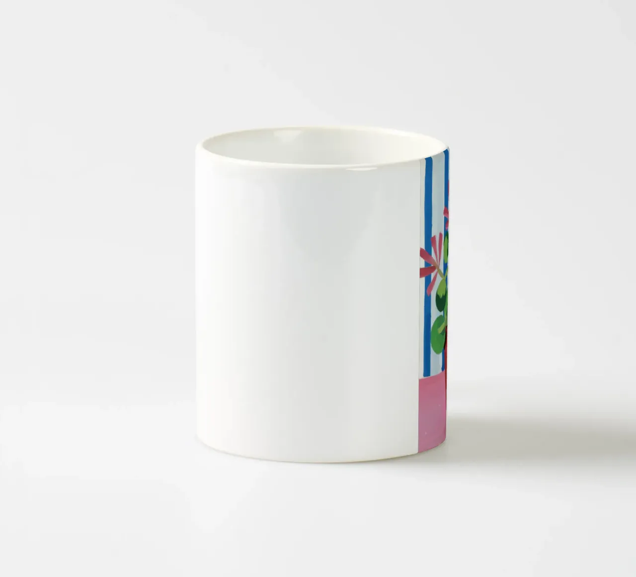 Vaso a strisce Pianta verde tazza in ceramica da FadeAura