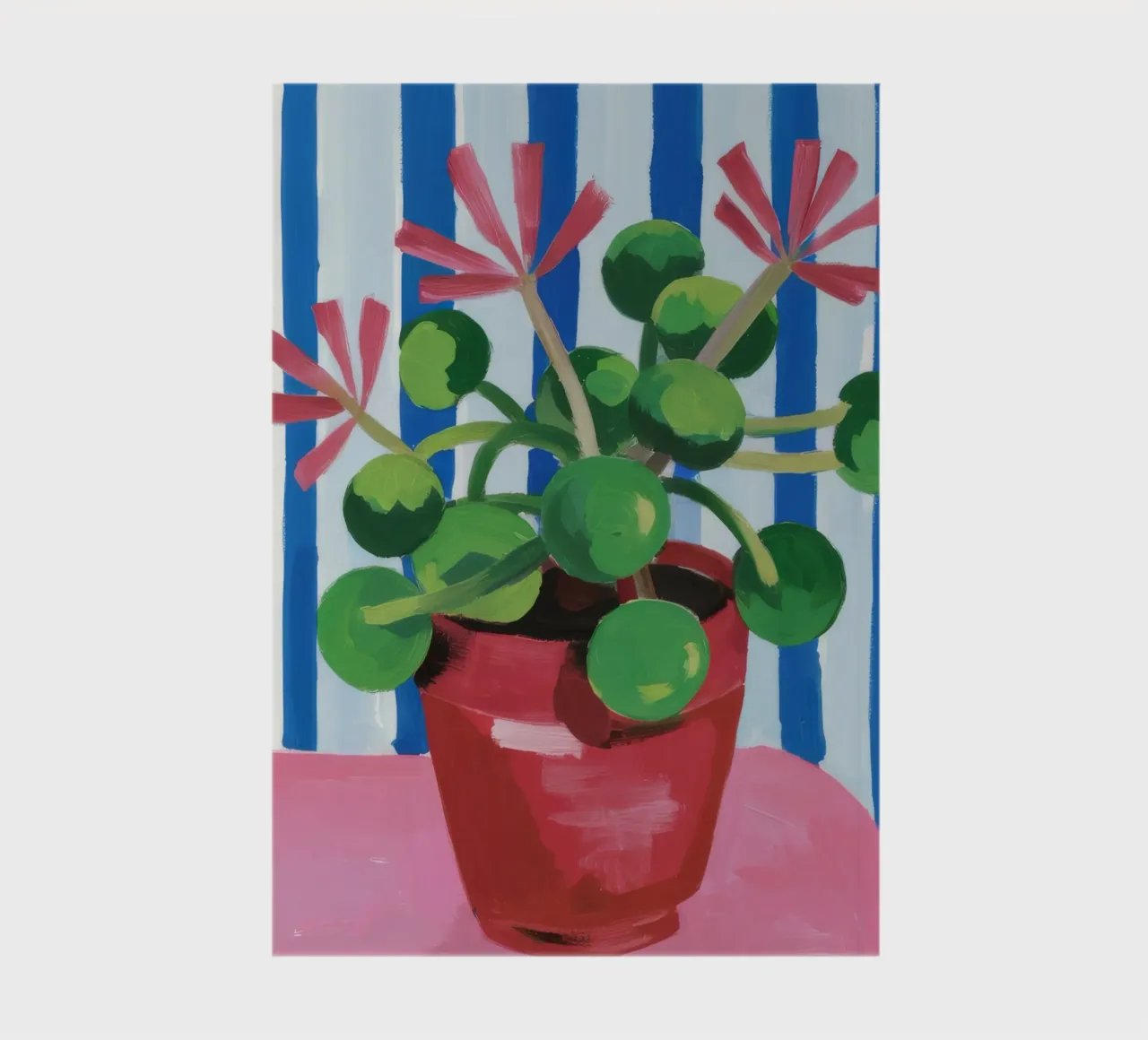 Striped Pot Green Plant notebook by FadeAura