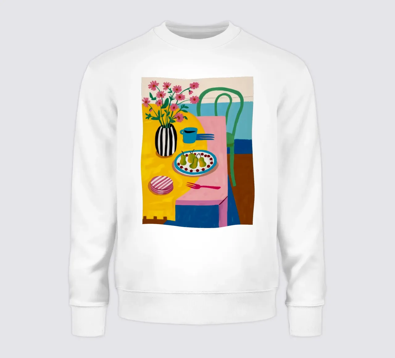 Fiori da tavola a scacchi felpa da Muse Artworks