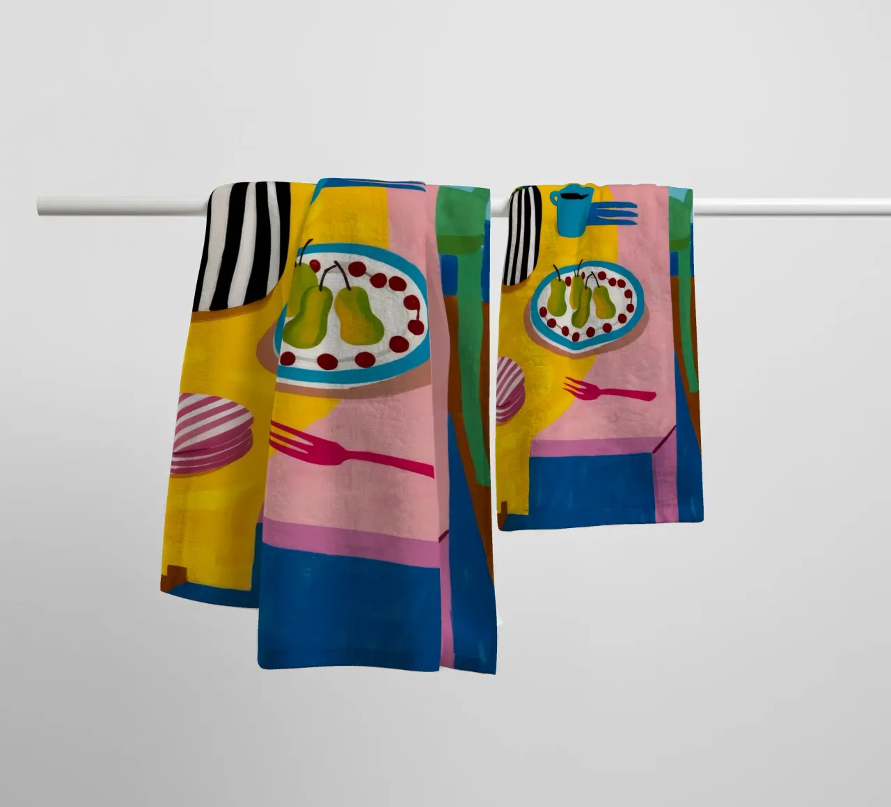 Fleurs de table à carreaux serviette de bain de Muse Artworks