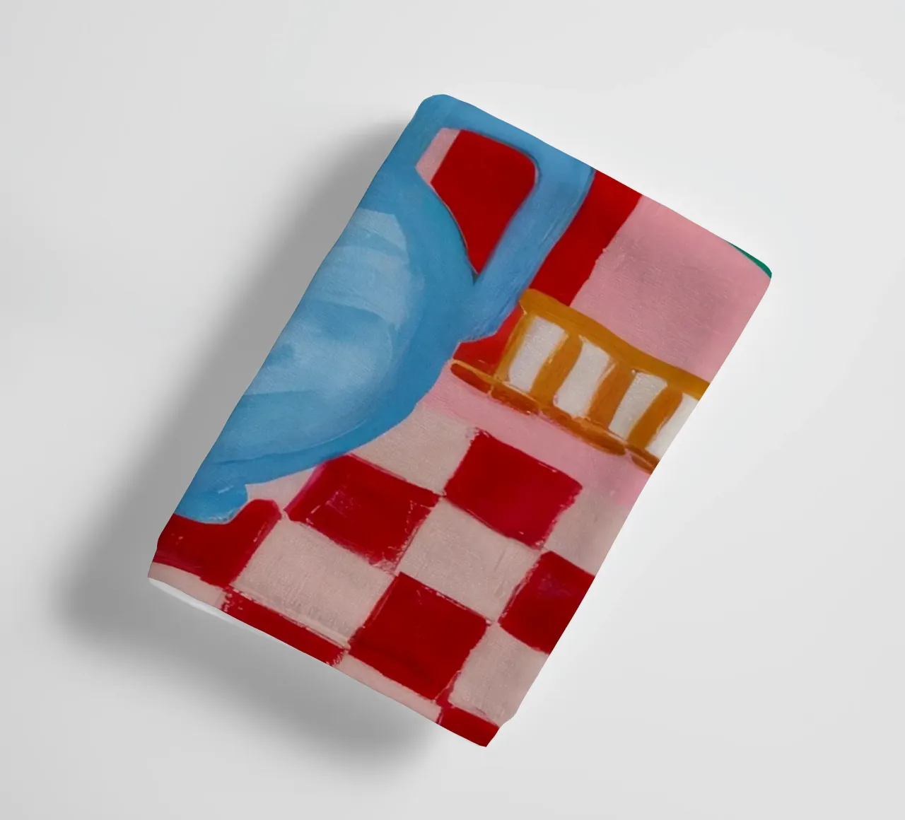 Blue Vase Checkered Table towel by FadeAura