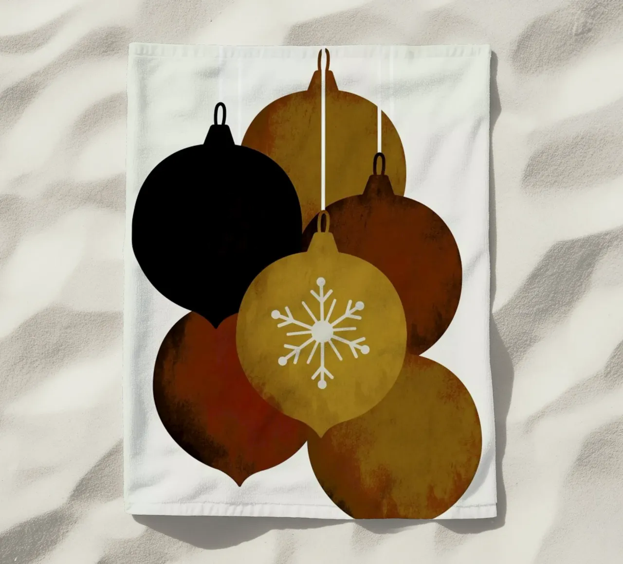 Jingle Bells 3 beach towel by Kubistika