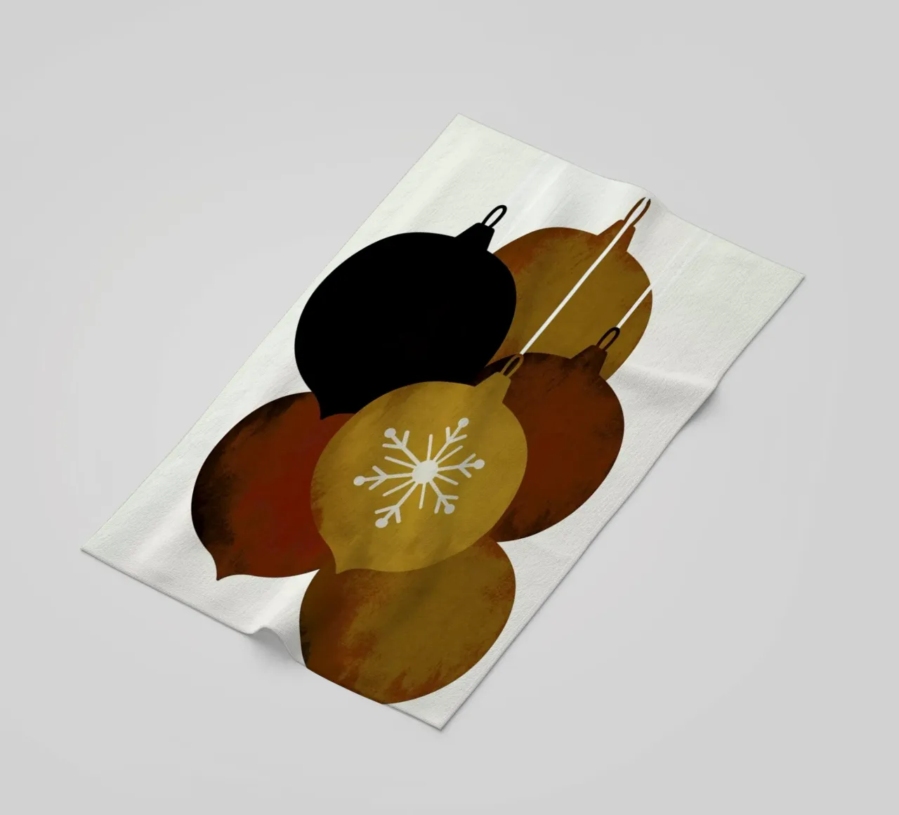 Jingle Bells 3 beach towel by Kubistika
