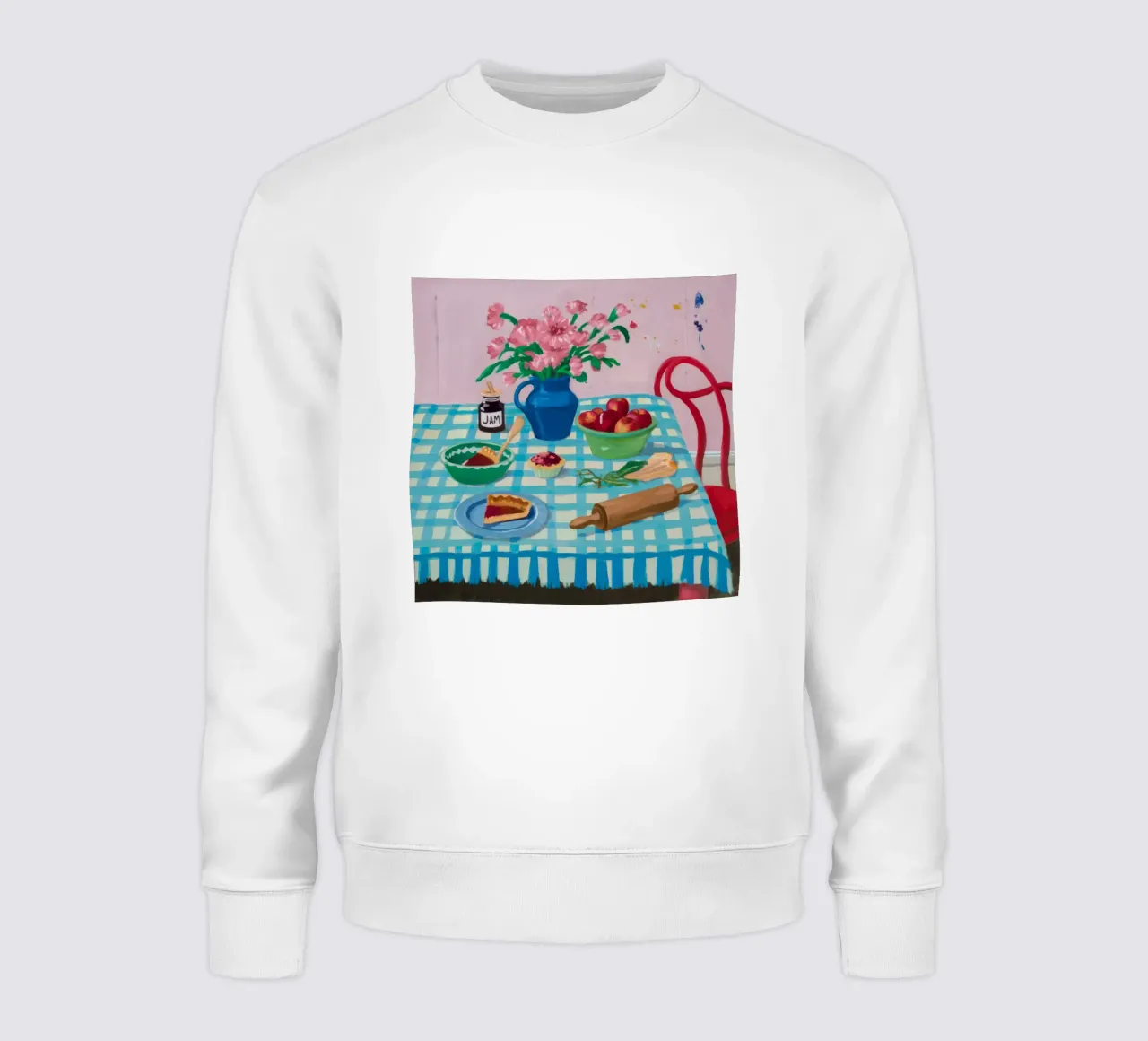 Peonie a mattarello felpa da Muse Artworks