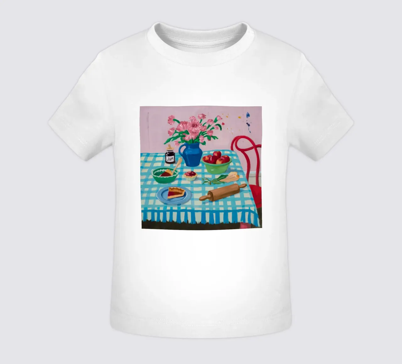 Peonie a mattarello maglietta neonato da Muse Artworks