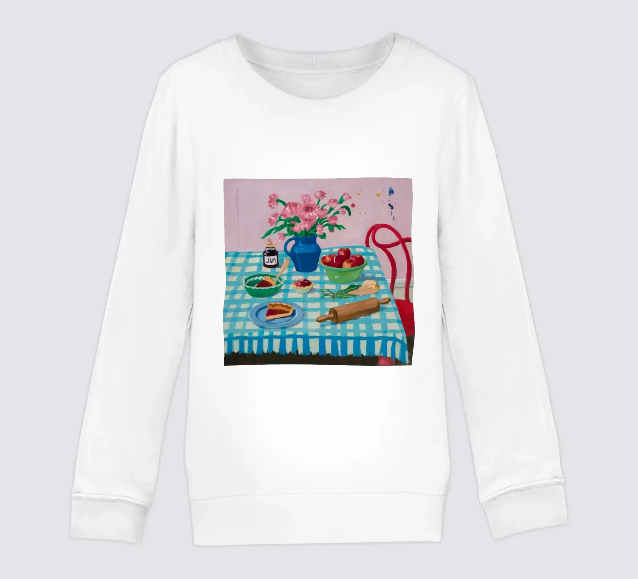 Peonie a mattarello felpa bambino da Muse Artworks
