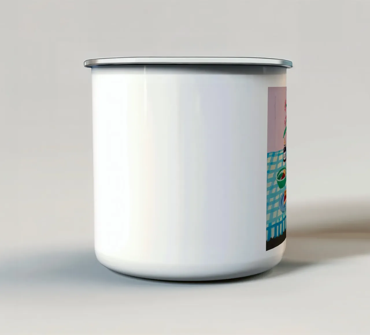 Peonie a mattarello tazza in smalto da Muse Artworks