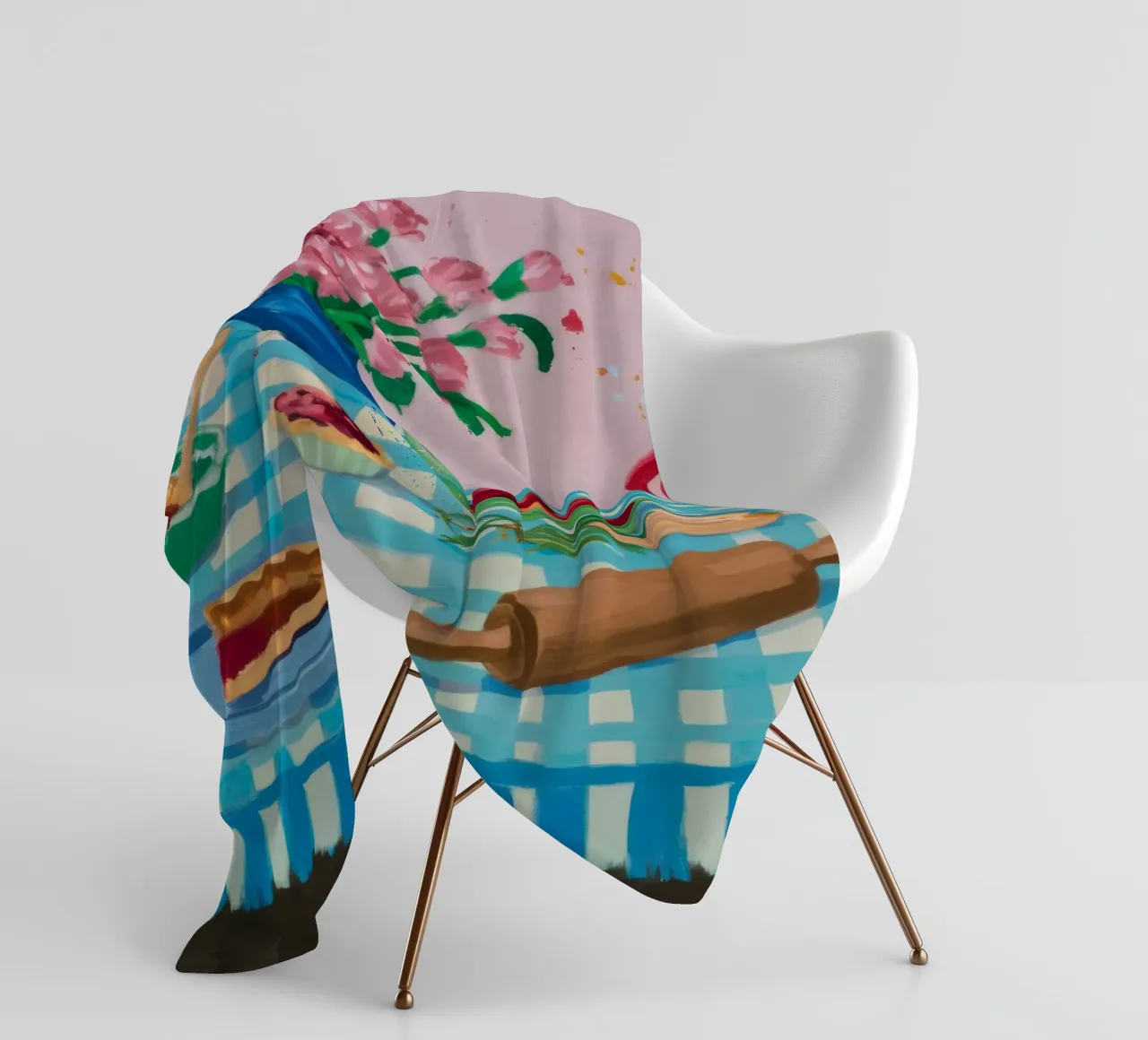 Peonie a mattarello coperta in pile da Muse Artworks