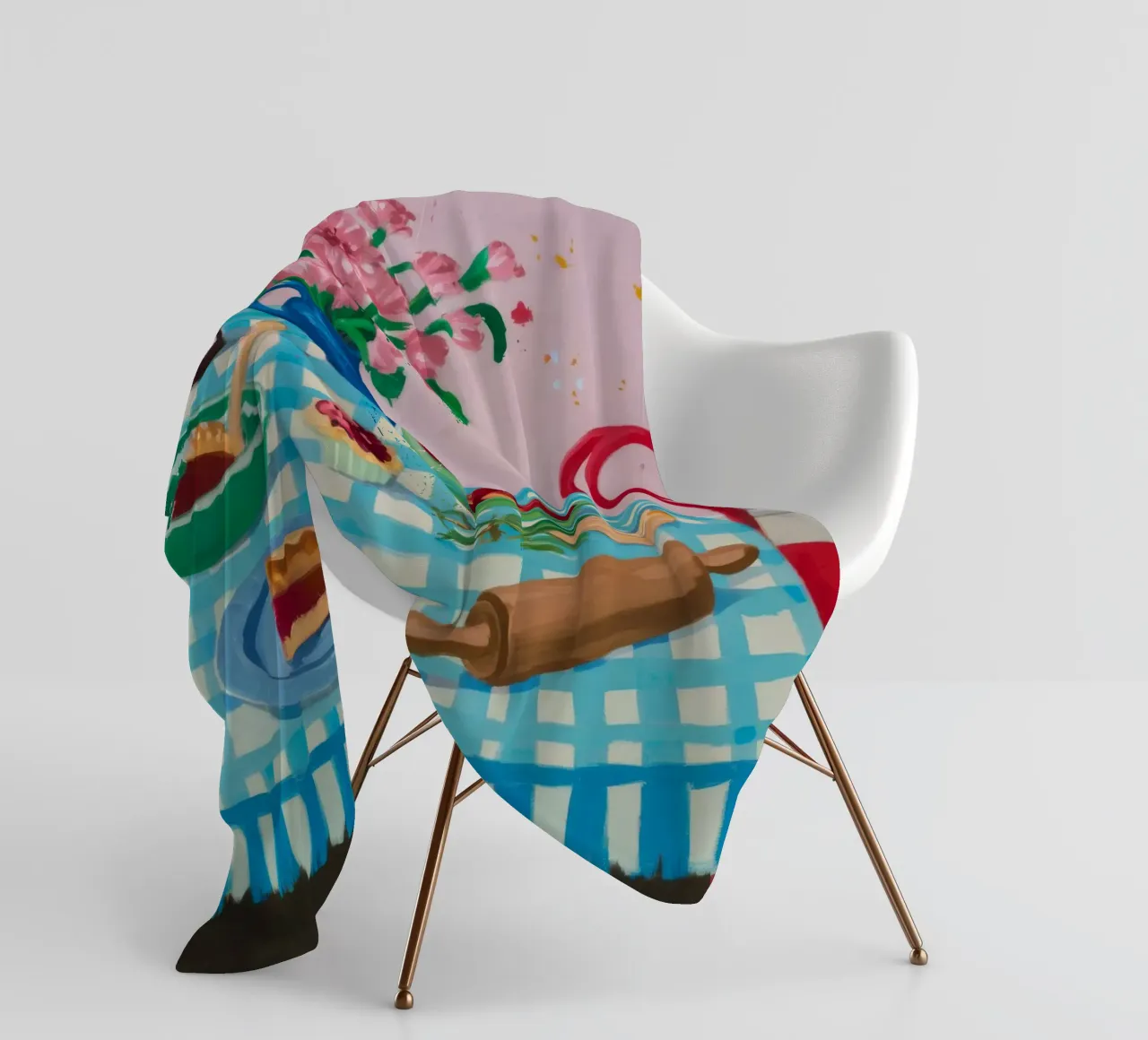 Peonie a mattarello coperta in pile da Muse Artworks