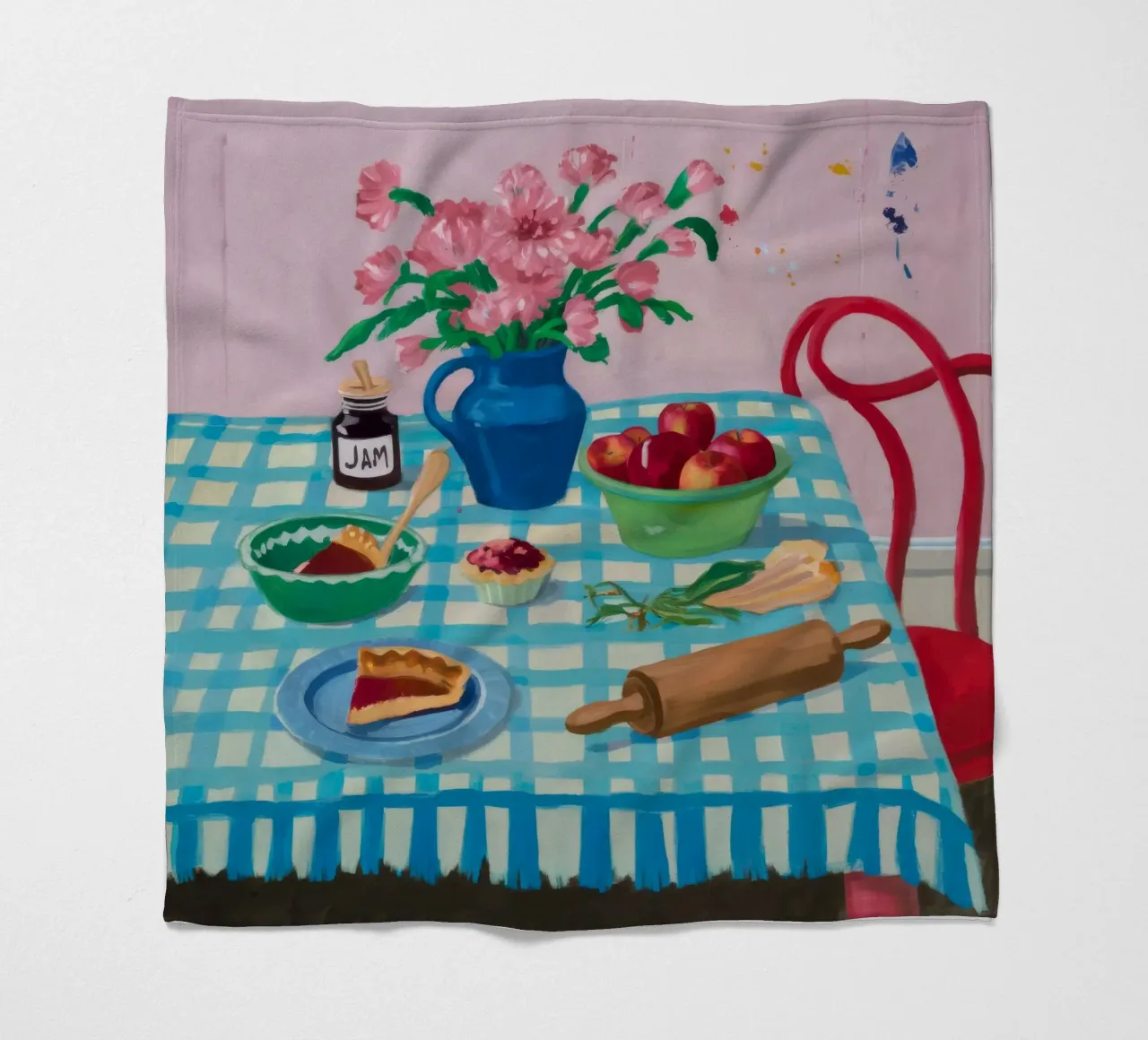 Peonie a mattarello coperta in pile da Muse Artworks