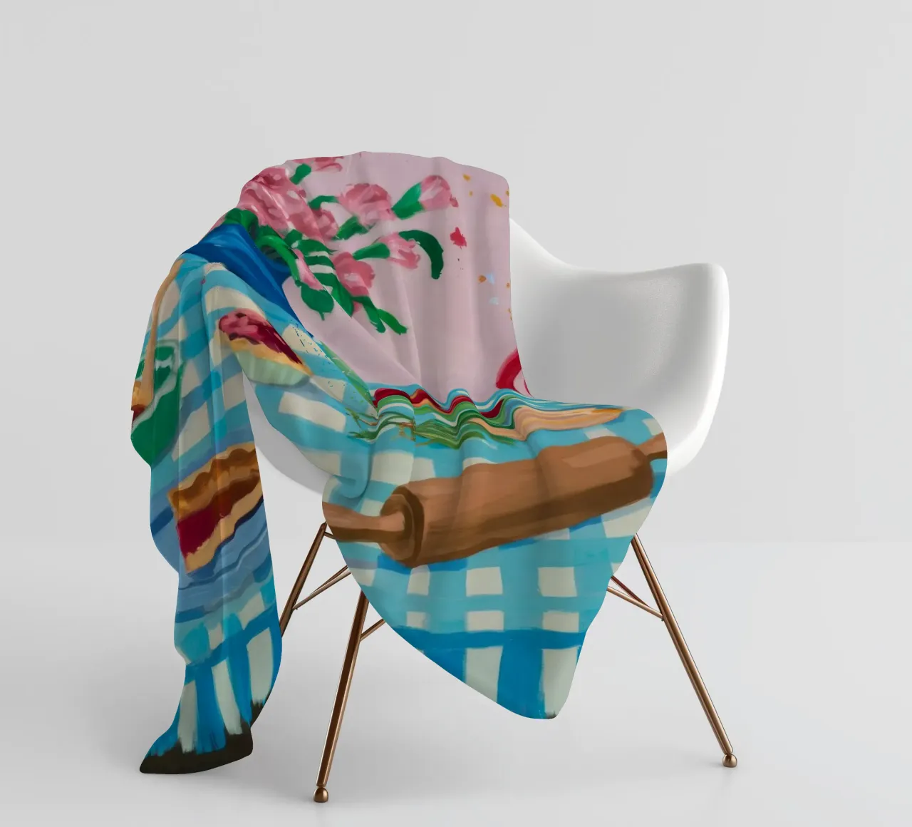 Peonie a mattarello coperta in pile da Muse Artworks