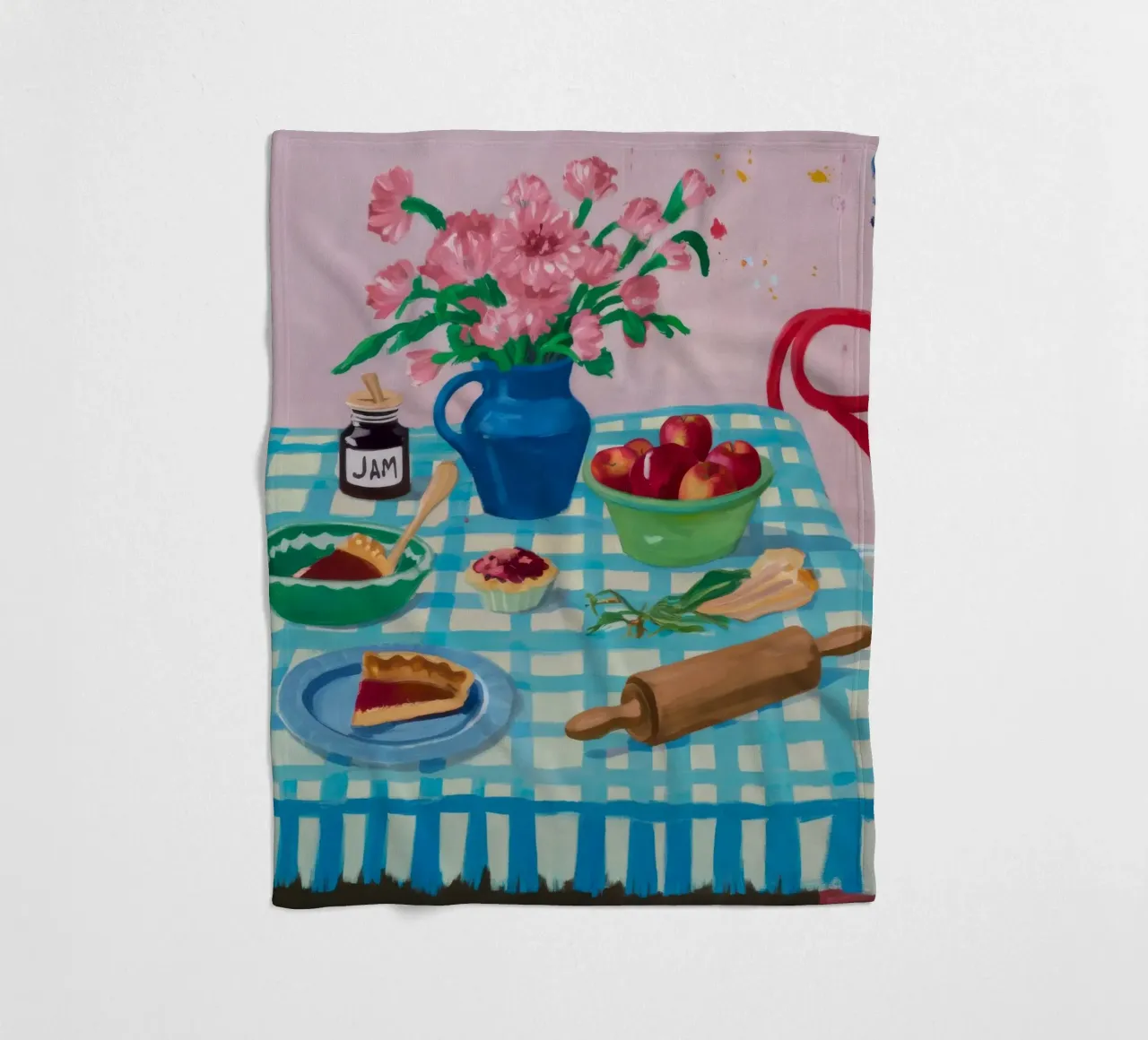 Peonie a mattarello coperta in pile da Muse Artworks