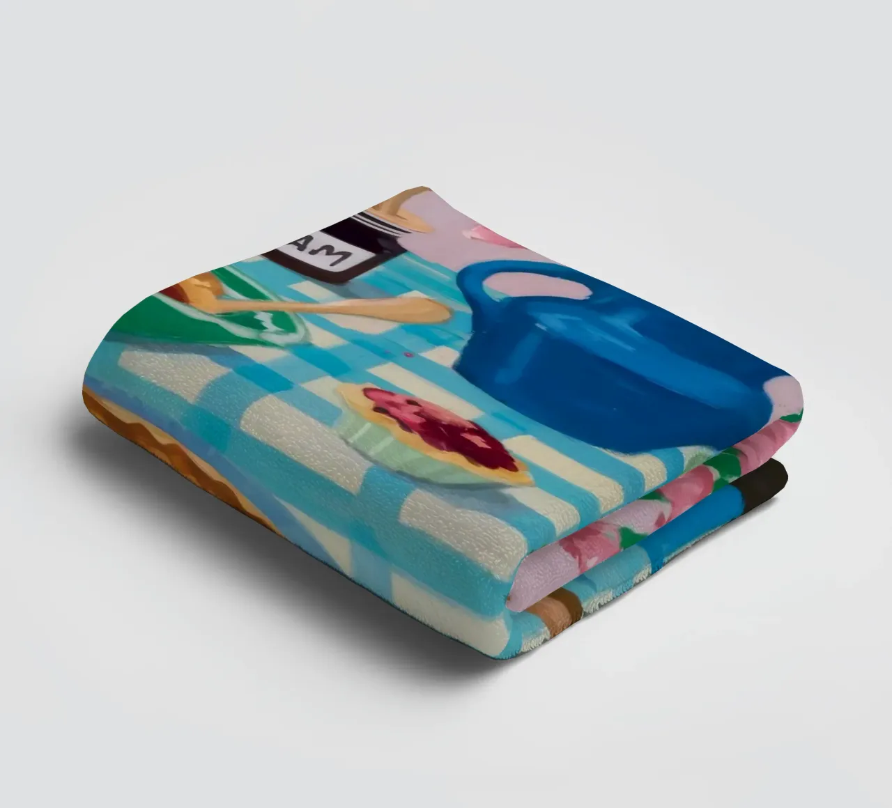 Peonie a mattarello asciugamano da bagno da Muse Artworks