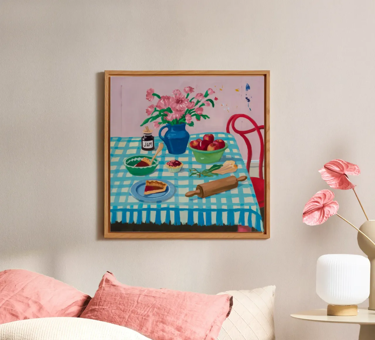 Peonie a mattarello alluminio dibond da Muse Artworks