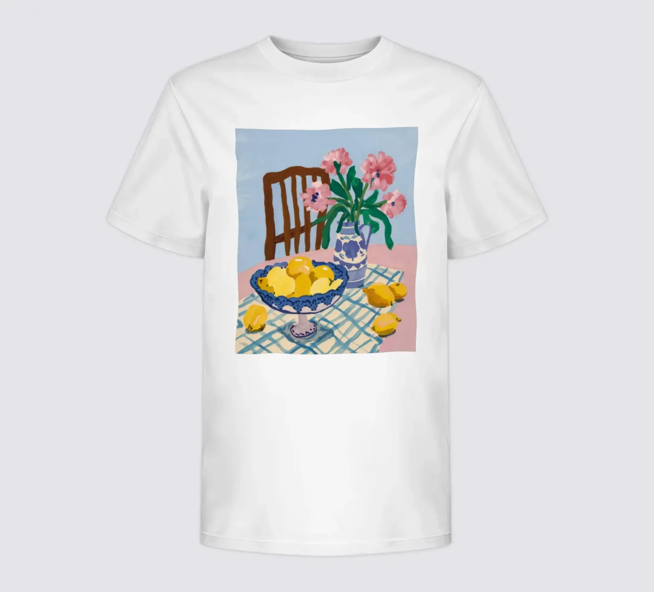 Limoni da tavola a scacchi t-shirt bambini da FadeAura