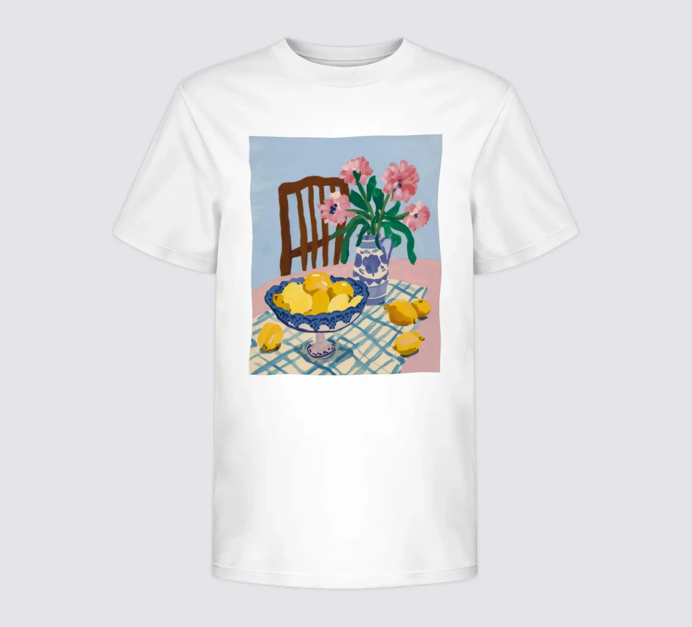 Checkered Table Lemons t-shirt bambini da FadeAura